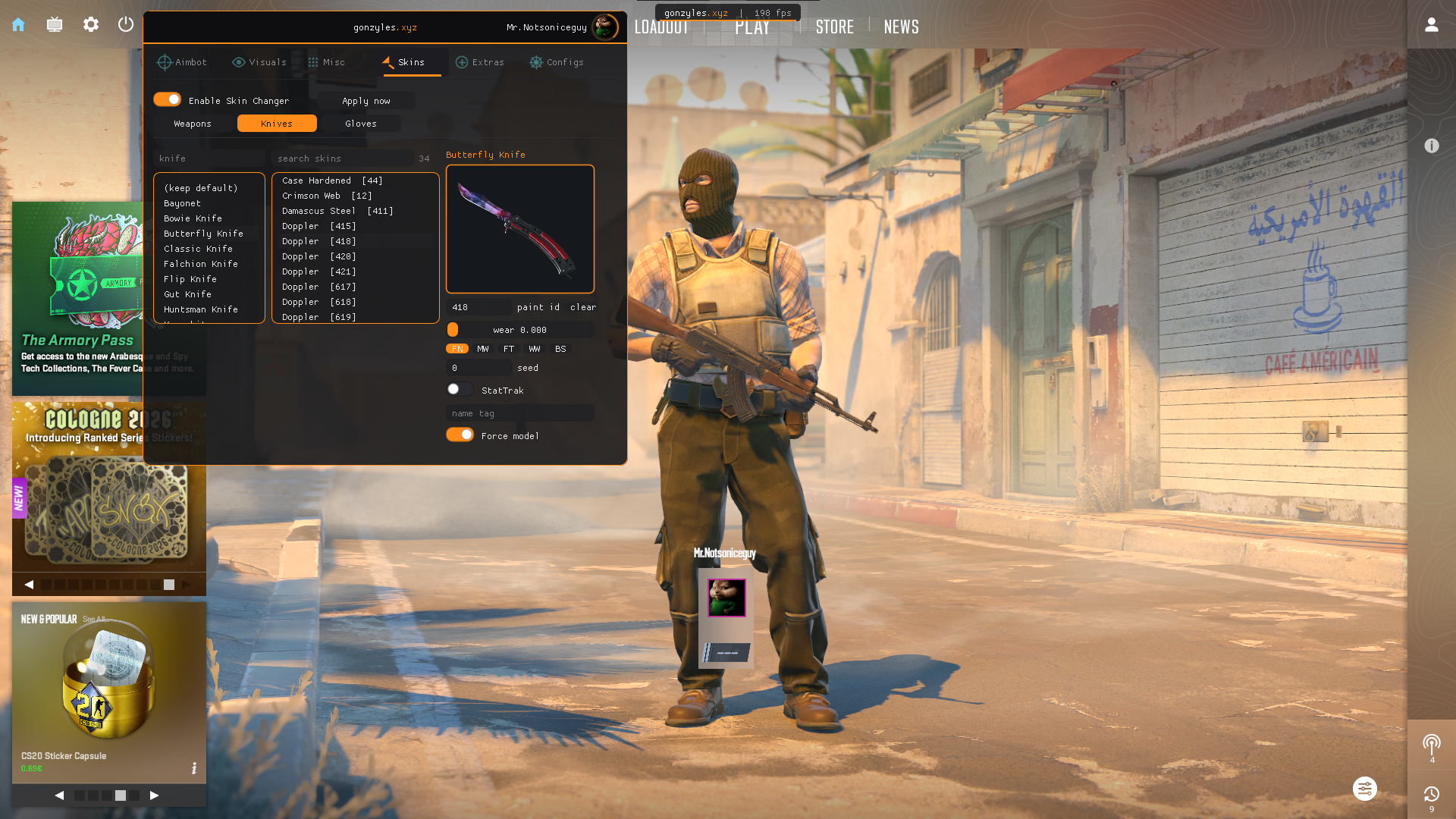 Paid cheat menu